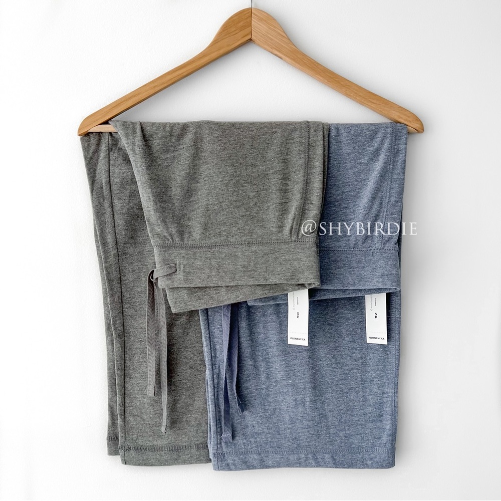 NWT Old Navy 2 Pairs Jersey Wide Leg Cropped Lounge Pants